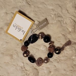 Chico's special edition Holiday Wishes stretch bracelet